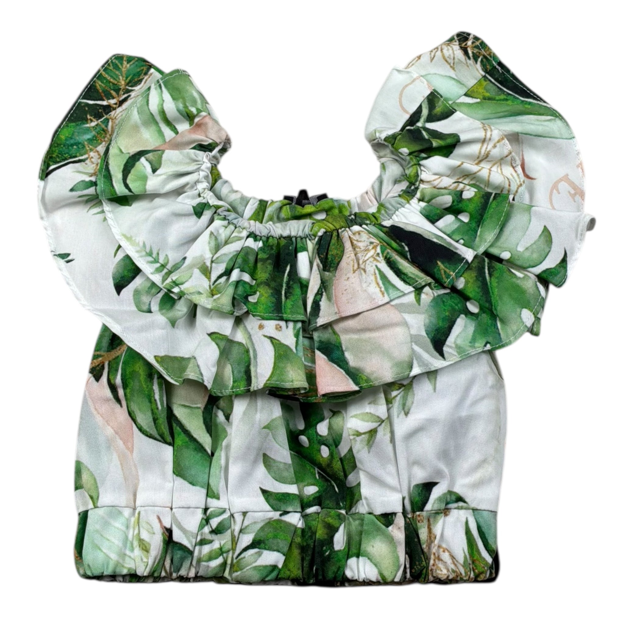 Naice Top Tinta Unita Stampa Fantasia per Bambina FNBSH16926 BIANCO NAICE 
