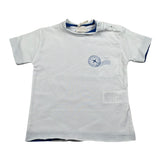 Nanan T-Shirt Girocollo tinta unita con Stampa Bianco per Neonato E2416512B BIANCO NANAN 