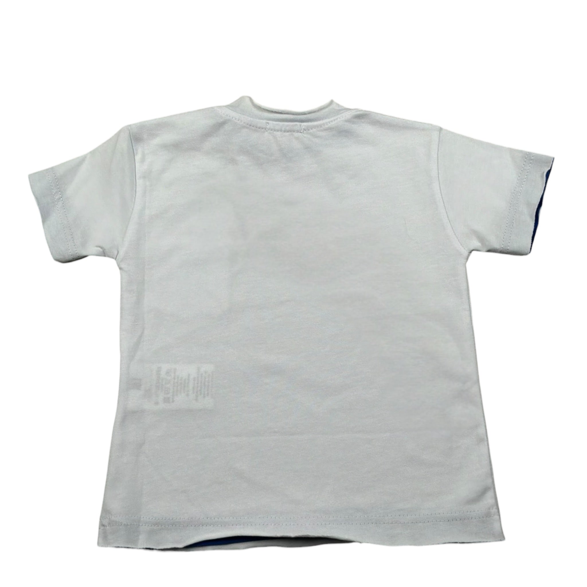 Nanan T-Shirt Girocollo tinta unita con Stampa Bianco per Neonato E2416512B BIANCO NANAN 
