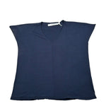 Nera 20.52 T-Shirt Tinta Unita Scollo A V per Bambina N15455 BLU NERA 20.52 