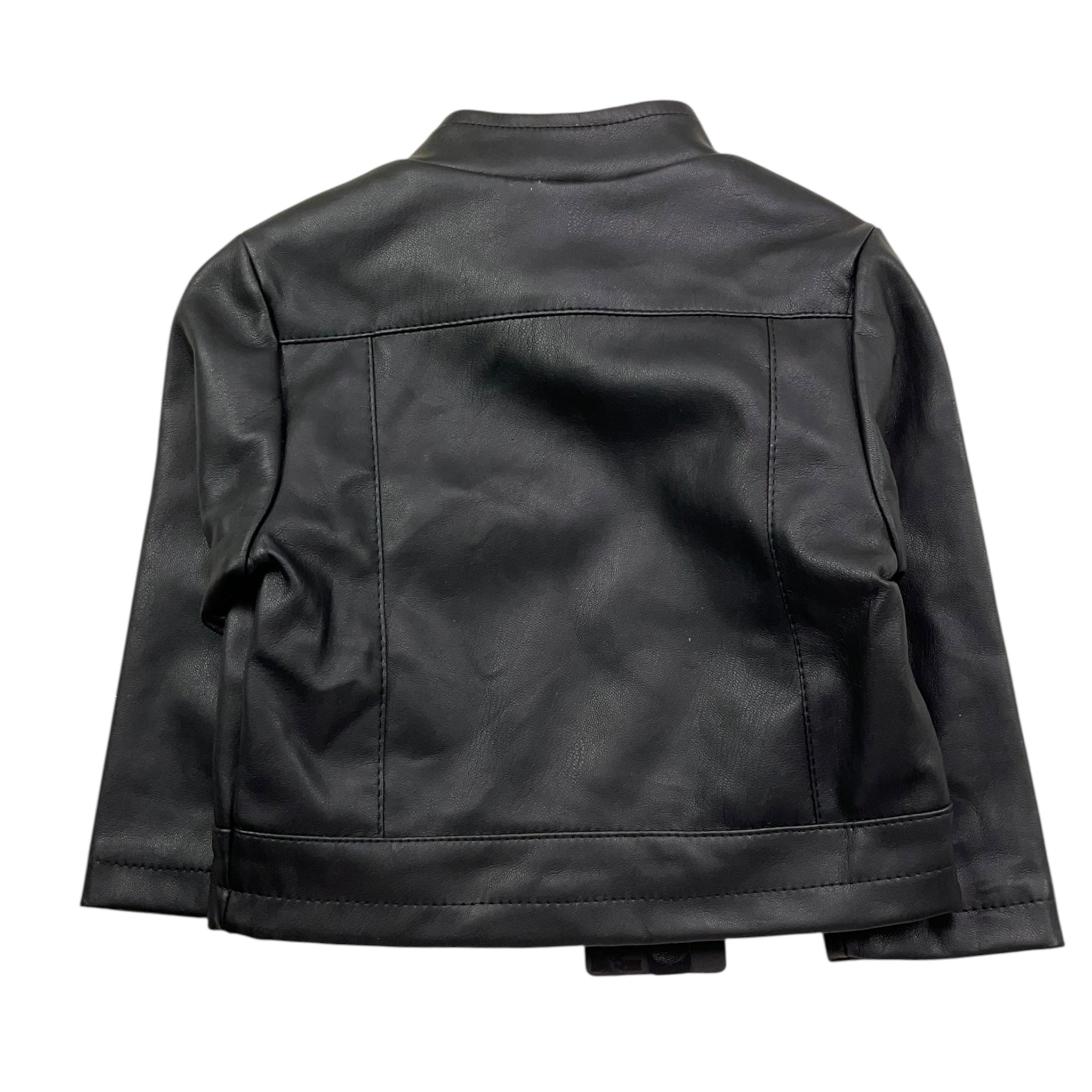 Never Too Giubbino In Ecopelle Tinta Unita con Zip per Neonato NT1153N NERO NEVER TOO 