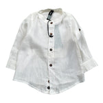 Never Too Camicia tinta unita con Collo Coreano Panna per Bambino NT1232B PANNA NEVER TOO 