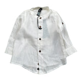 Never Too Camicia tinta unita con Collo Coreano Panna per Bambino NT1232B PANNA NEVER TOO 