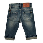 Never Too Jeans tinta unita con Strappi Blu per Neonato NT1365N BLU NEVER TOO 