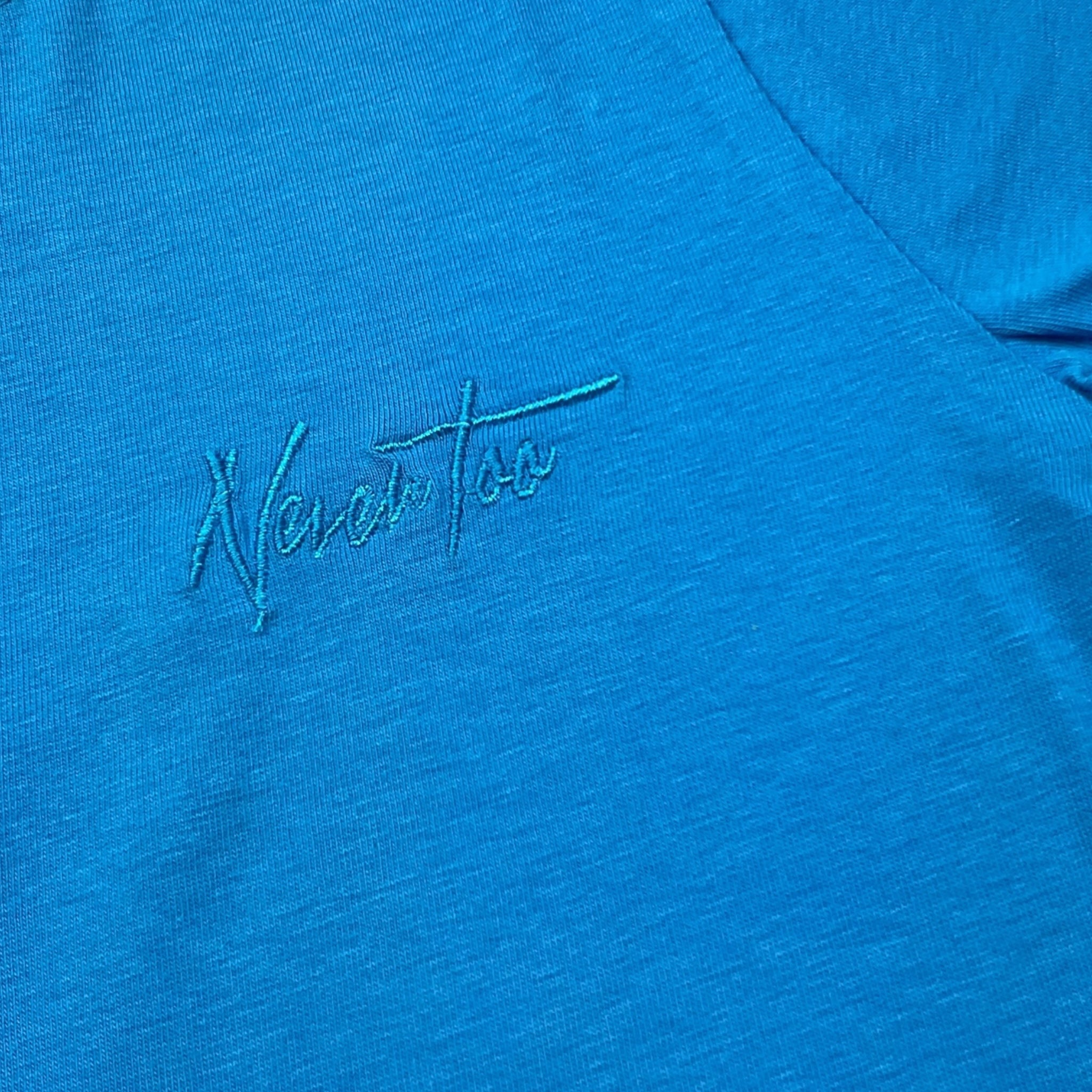 Never Too T-Shirt Girocollo Tinta Unita con Bottoni per Bambino NT1573R COBALTO NEVER TOO 