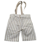 New Gereration Bermuda con Bretelle Fantasia A Righe Beige per Bambino 221351 BEIGE NEW GERERATION 