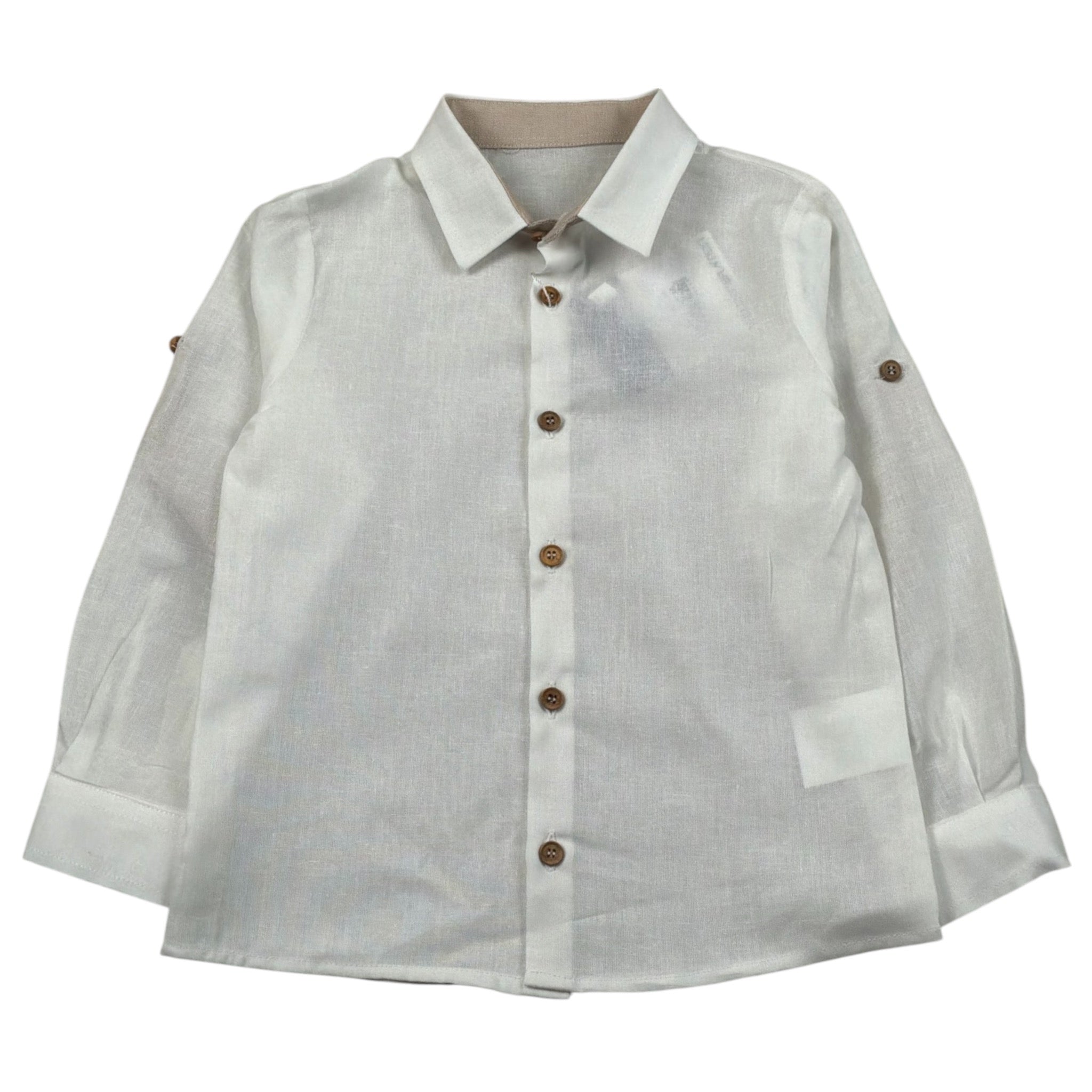 New Gereration Camicia Manica Lunga tinta unita Panna per Bambino 51193 PANNA NEW GERERATION 