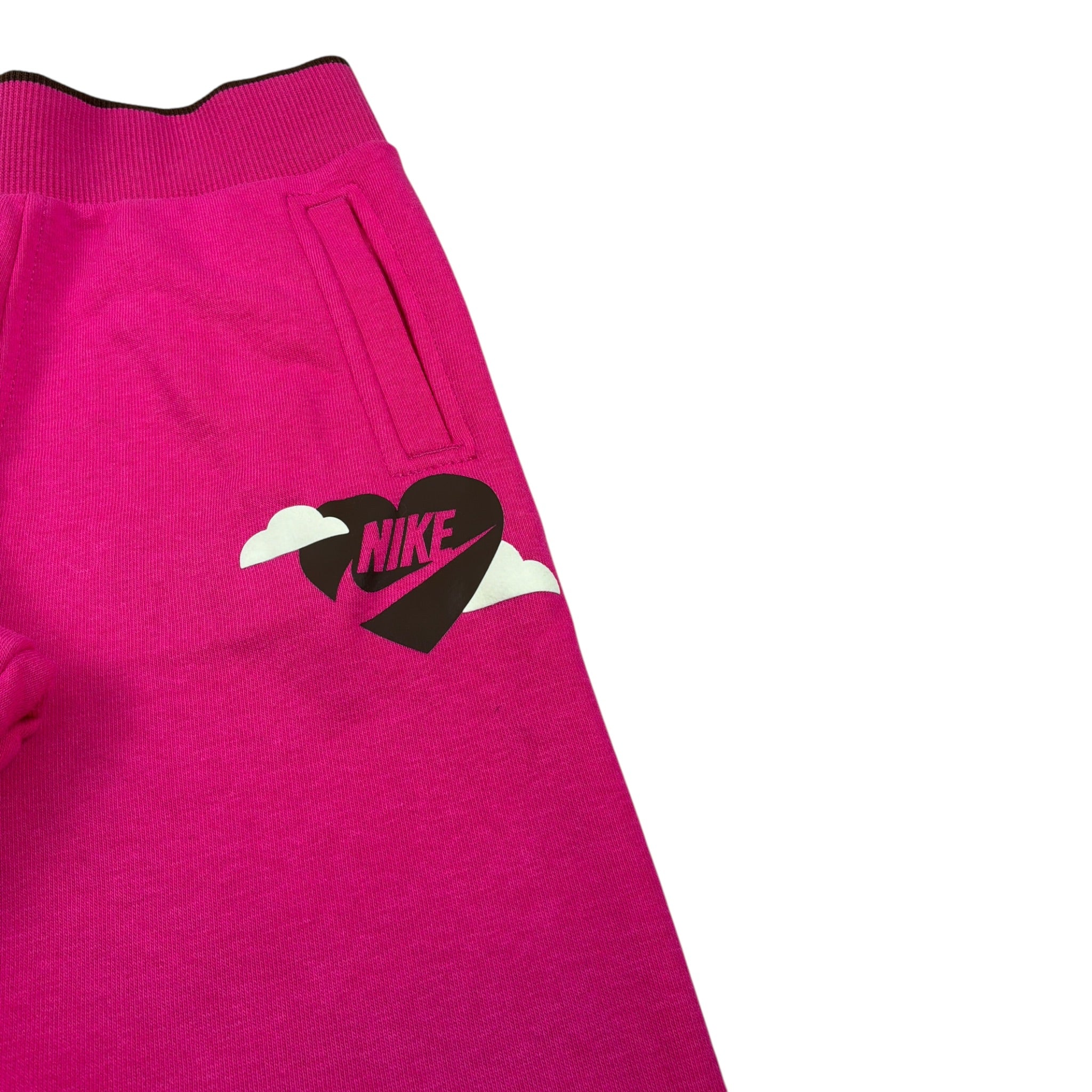 Nike Pantalone Tuta tinta unita con Logo Fuxia per Bambina 36L948 FUXIA NIKE 
