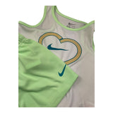 Nike Complet 2 Pezzi Canotta-Bermuda per Bambina 36M001 BIANCO/VERDE NIKE 