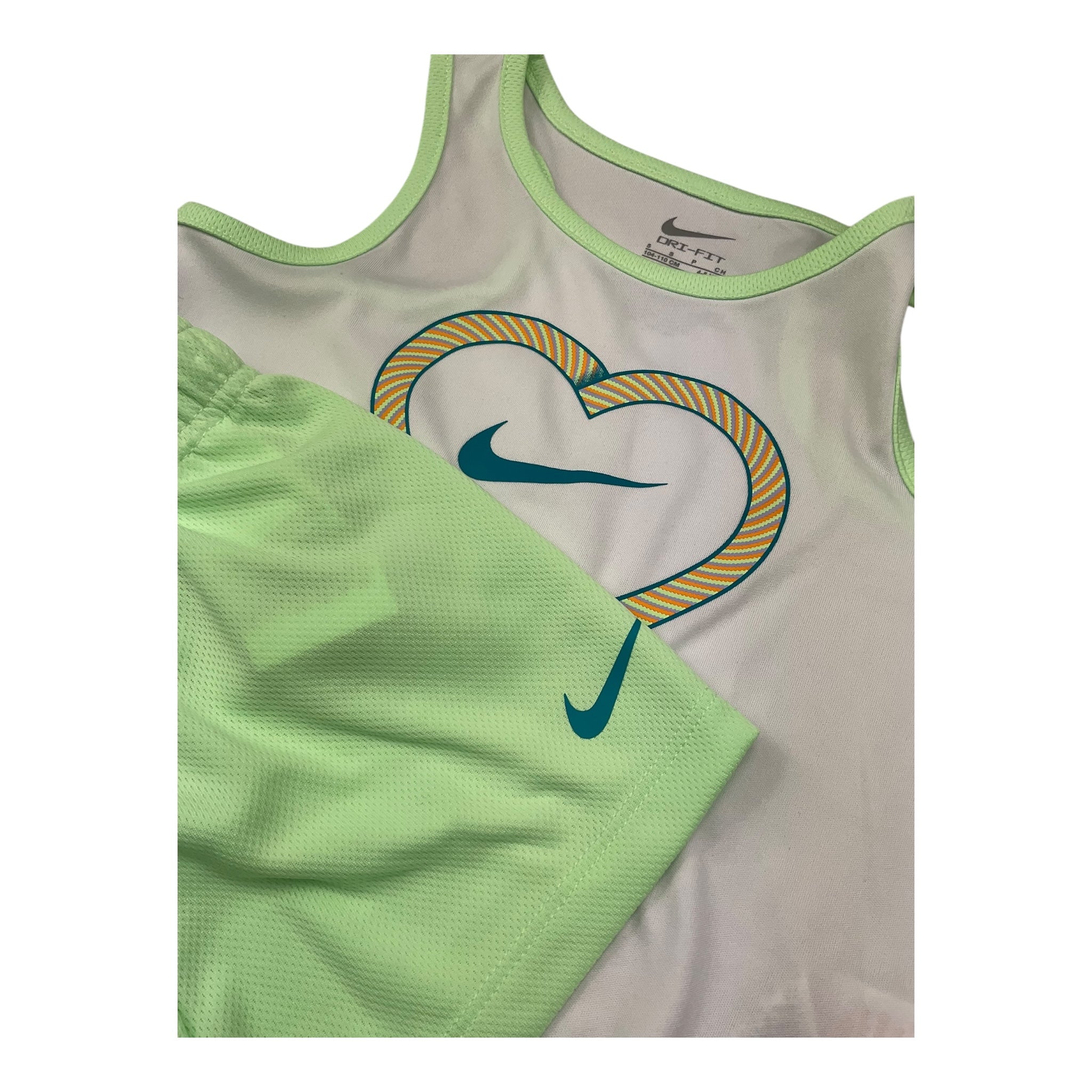 Nike Complet 2 Pezzi Canotta-Bermuda per Bambina 36M001 BIANCO/VERDE NIKE 