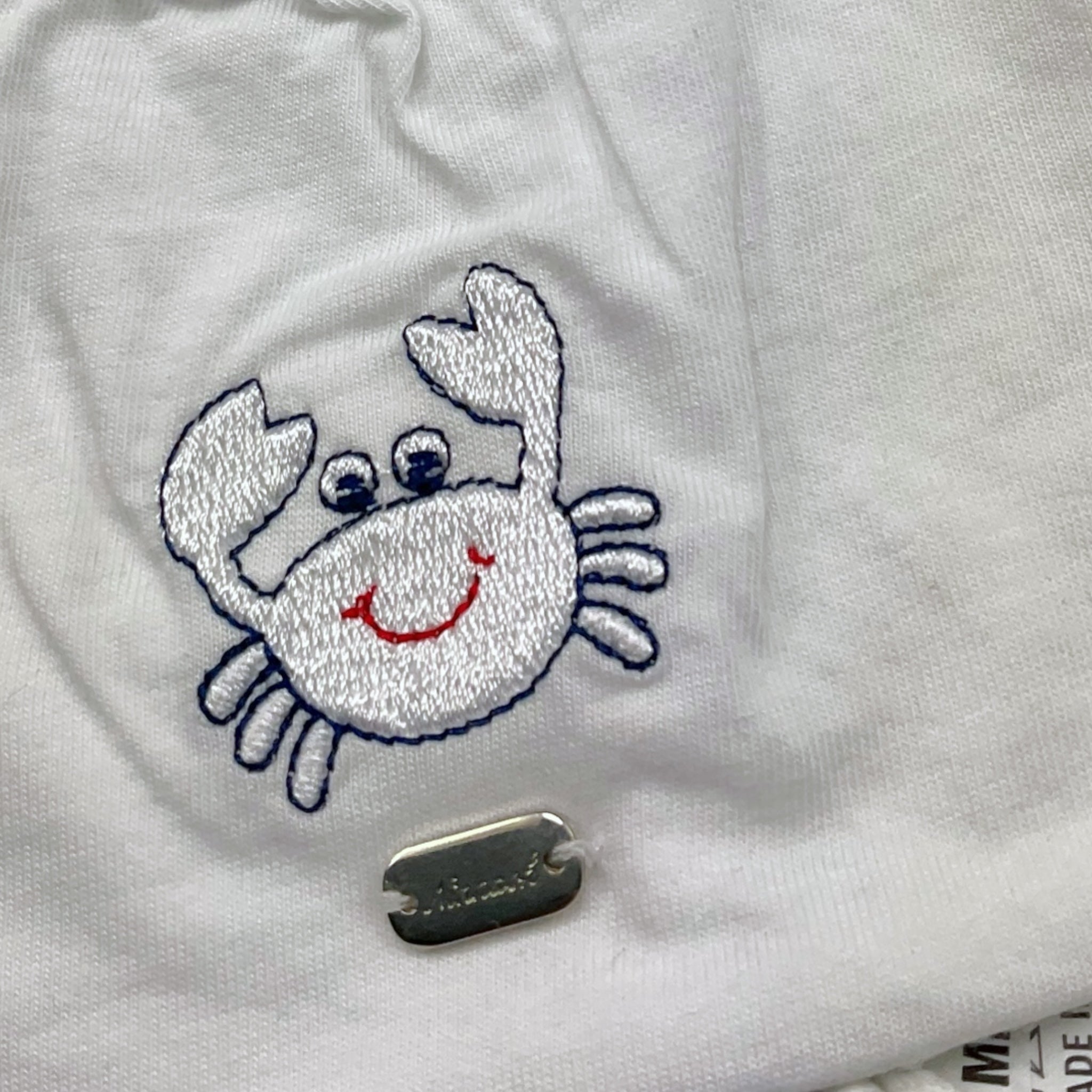 Ninnaoh Cappello Tinta Unita con Stampa per Neonato E20217 BIANCO NINNAOH 