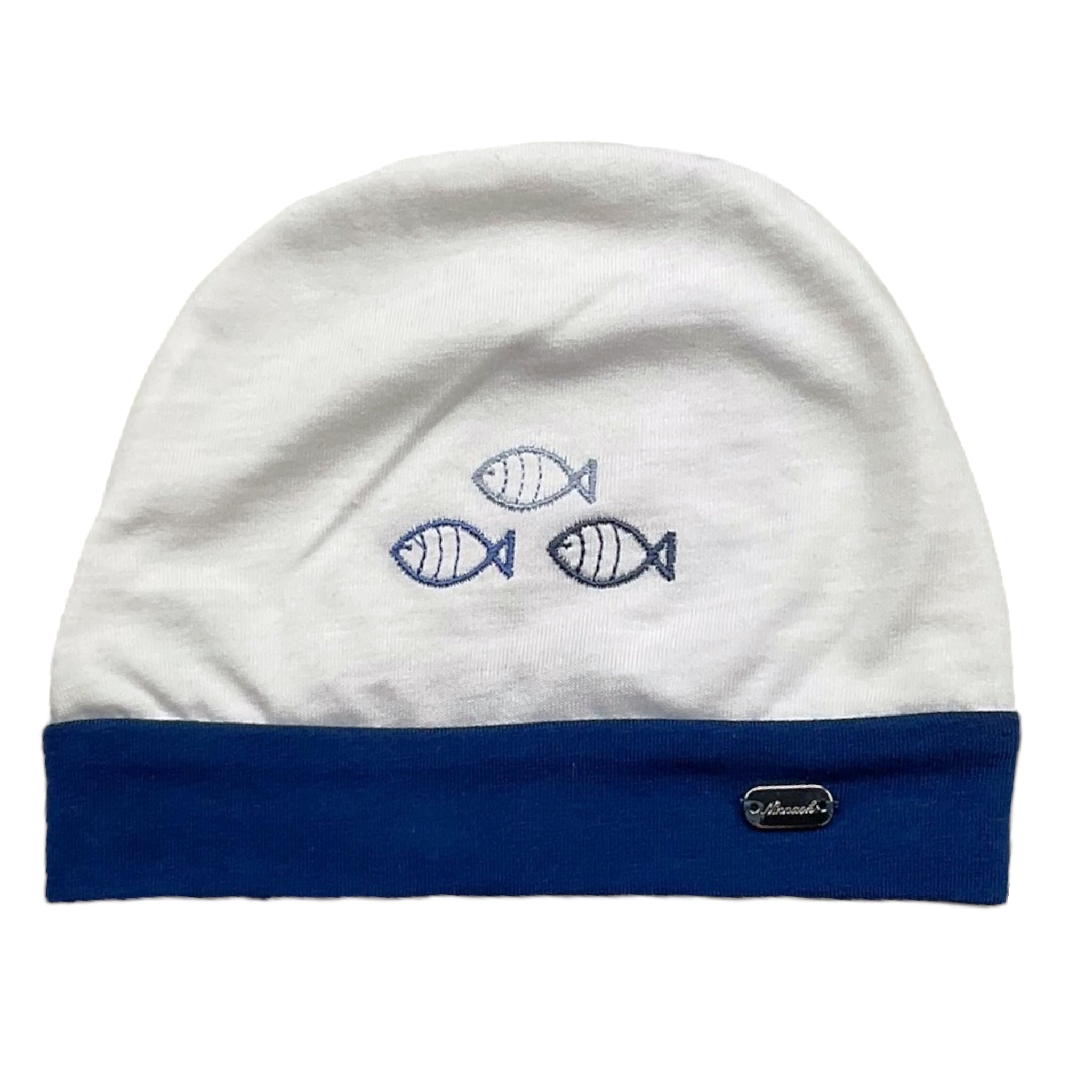 Ninnaoh Cappello Tinta Unita con Stampa per Neonato E21291 BIANCO NINNAOH 