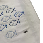 Ninnaoh Coperta Tinta Unita con Stampa per Neonato E21COP215 BIANCO NINNAOH 
