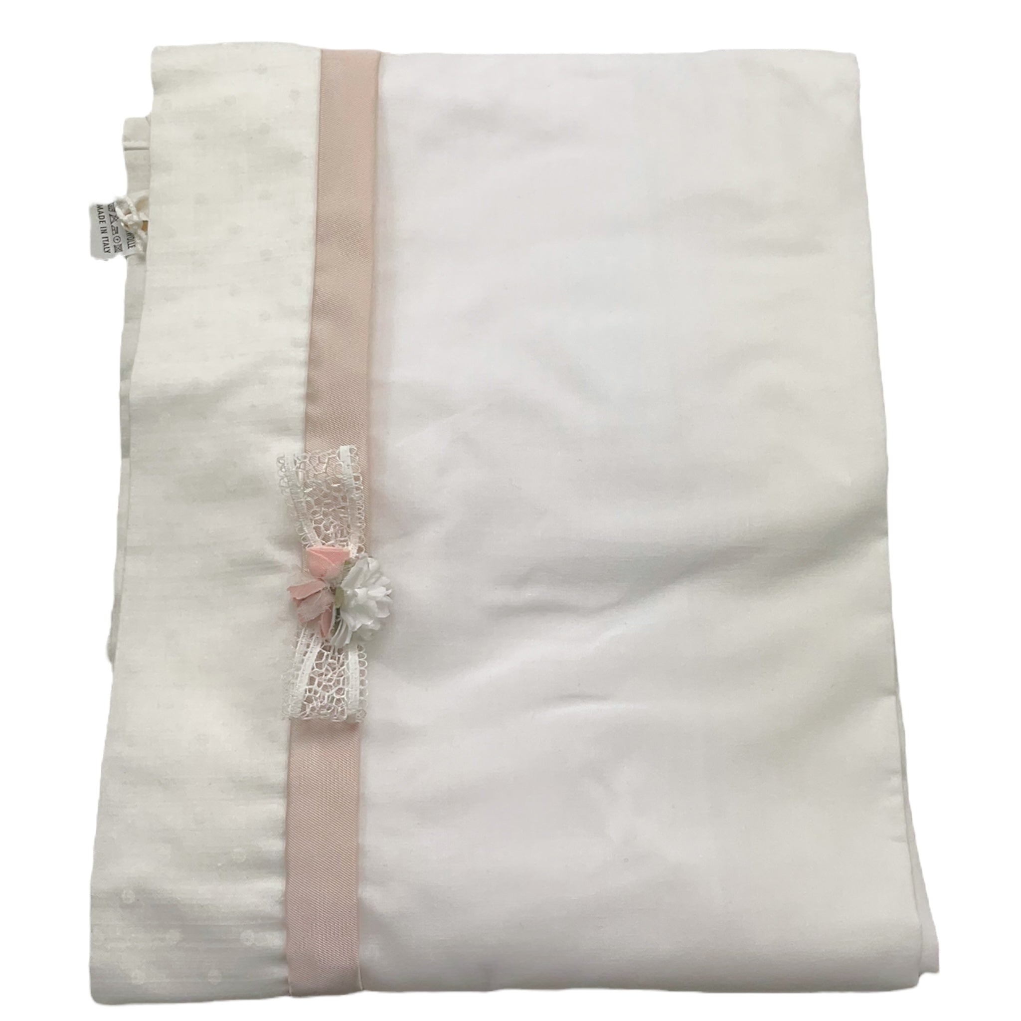 Ninnaoh Coperta Tinta Unita con Applicazioni per Neonata E25LE2 BIANCO NINNAOH 