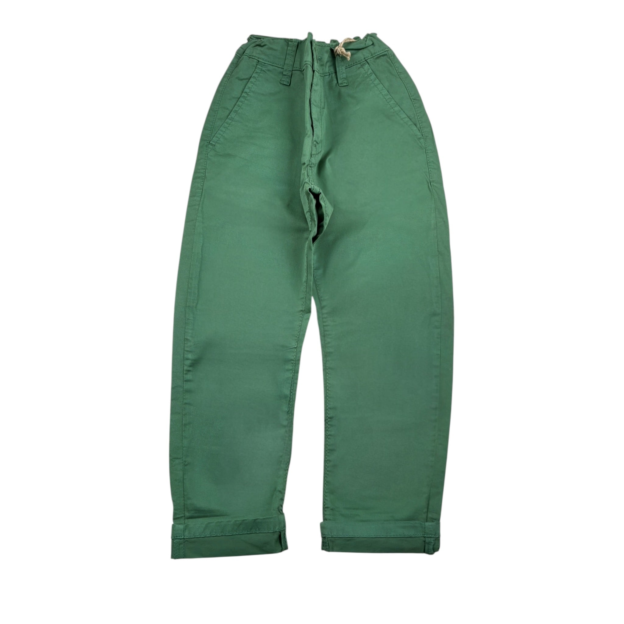Numbers Pantalone tinta unita con Elastico In Vita Verde per Bambino B1136 VERDE NUMBERS 