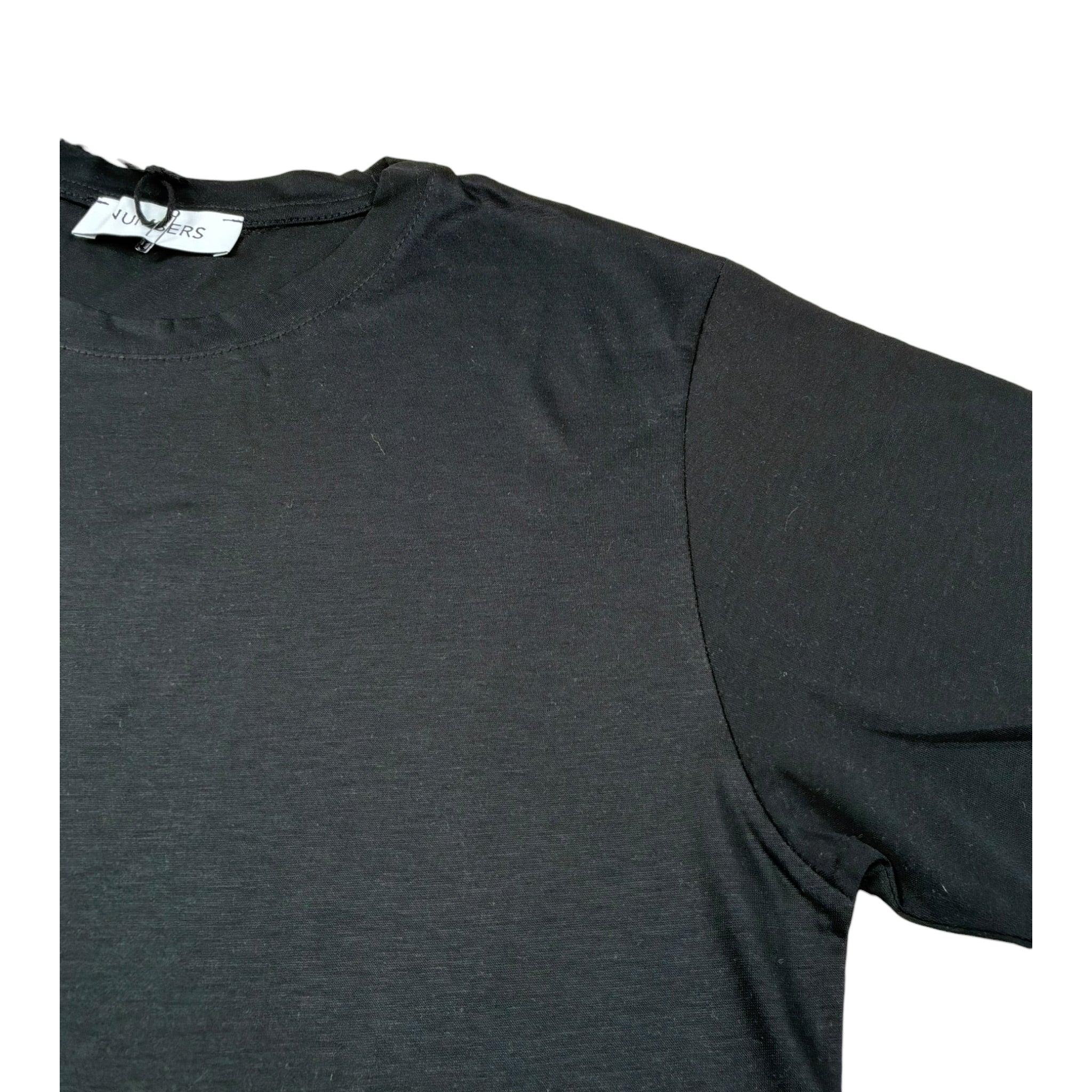 Numbers T-Shirt Girocollo Tinta Unita per Bambino NU02 NERO NUMBERS 