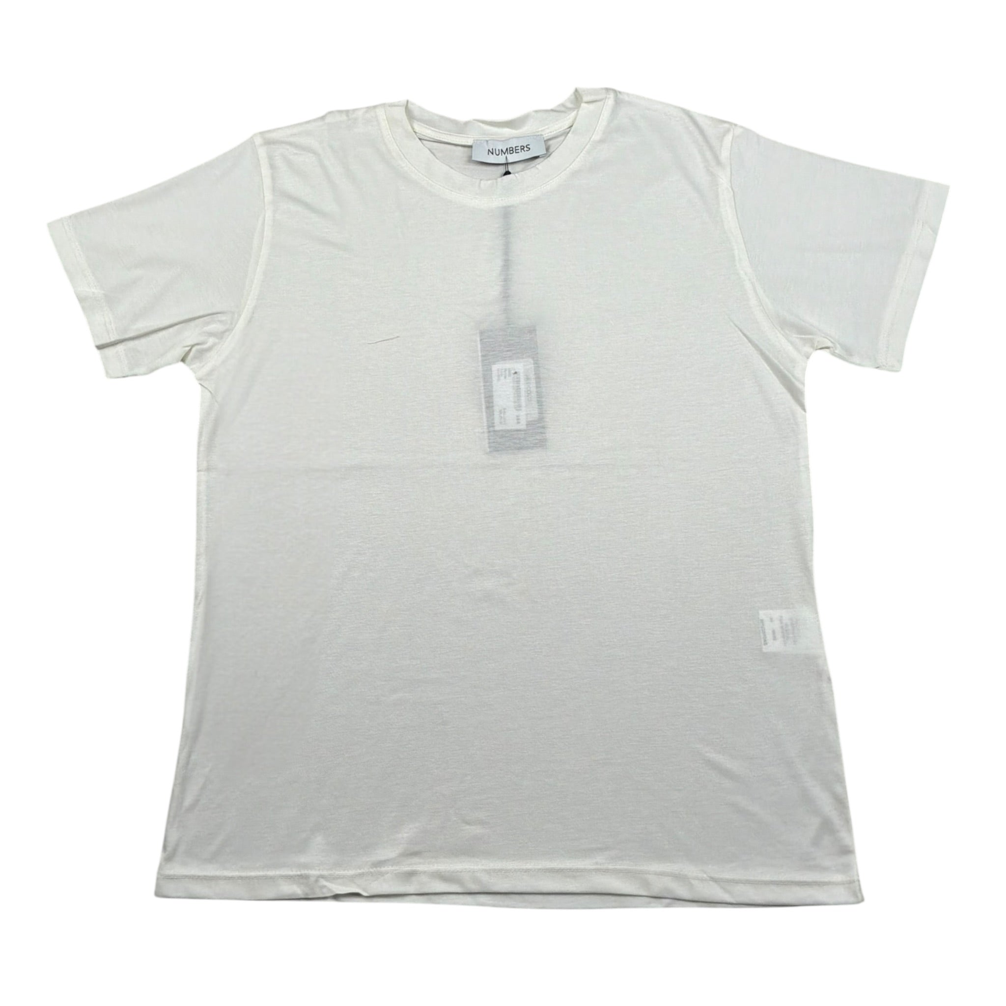 Numbers T-Shirt Girocollo Tinta Unita per Bambino NU02 PANNA NUMBERS 