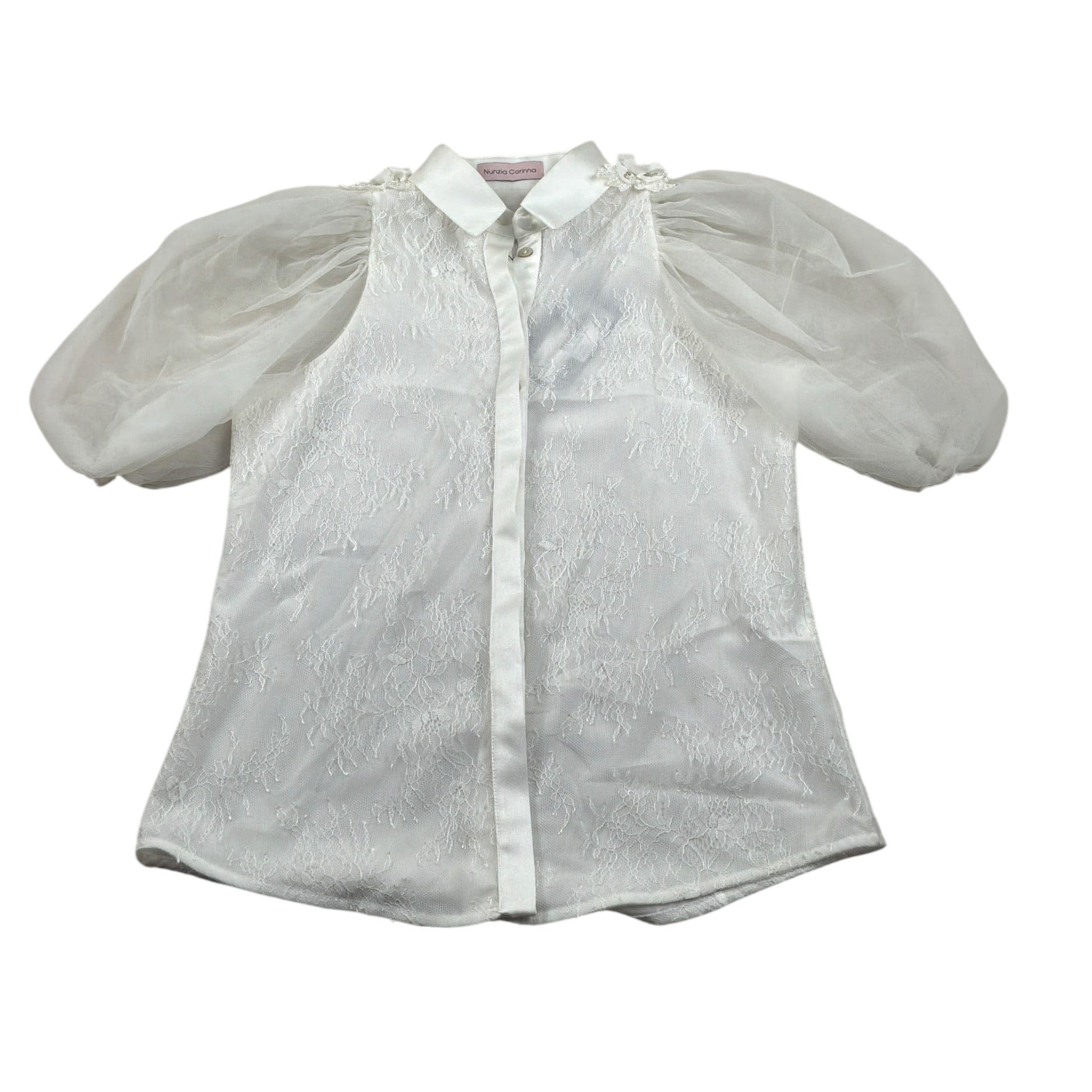 Nunzia Corinna Completo 2 Pezzi Camicia-Gonna Bianco per Bambina NJ4115631 BIANCO NUNZIA CORINNA 