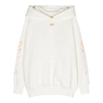 Off-White Felpa Tinta Unita con Cappuccio per Bambina OGBB002S24 BIANCO OFF-WHITE 
