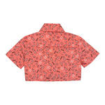 Off-White Camicia Mezza Manica Tinta Unita con Stampa per Bambina OGGA018S2 SALMONE OFF-WHITE 