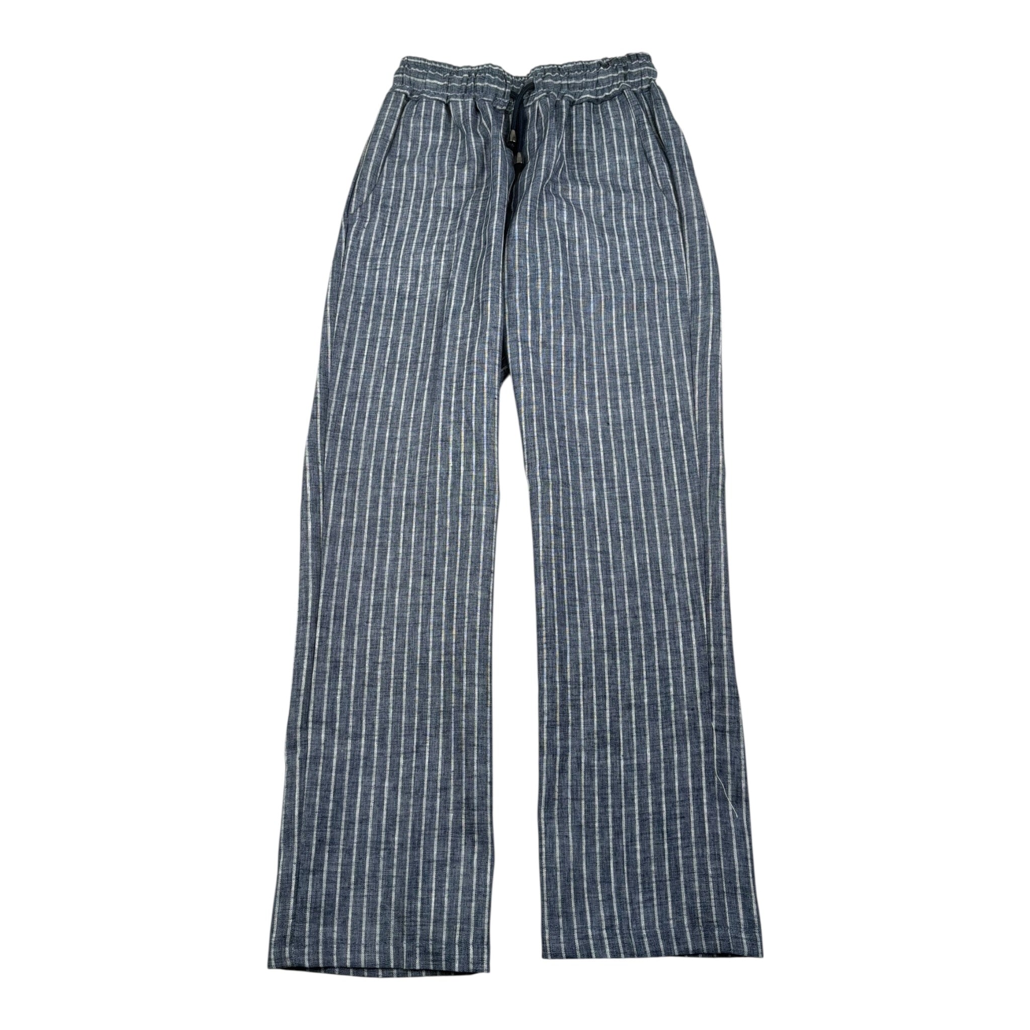 Over-D Pantalone Tinta Unita con Fantasia A Righe per Bambino OK1255SPN BLU OVER-D 