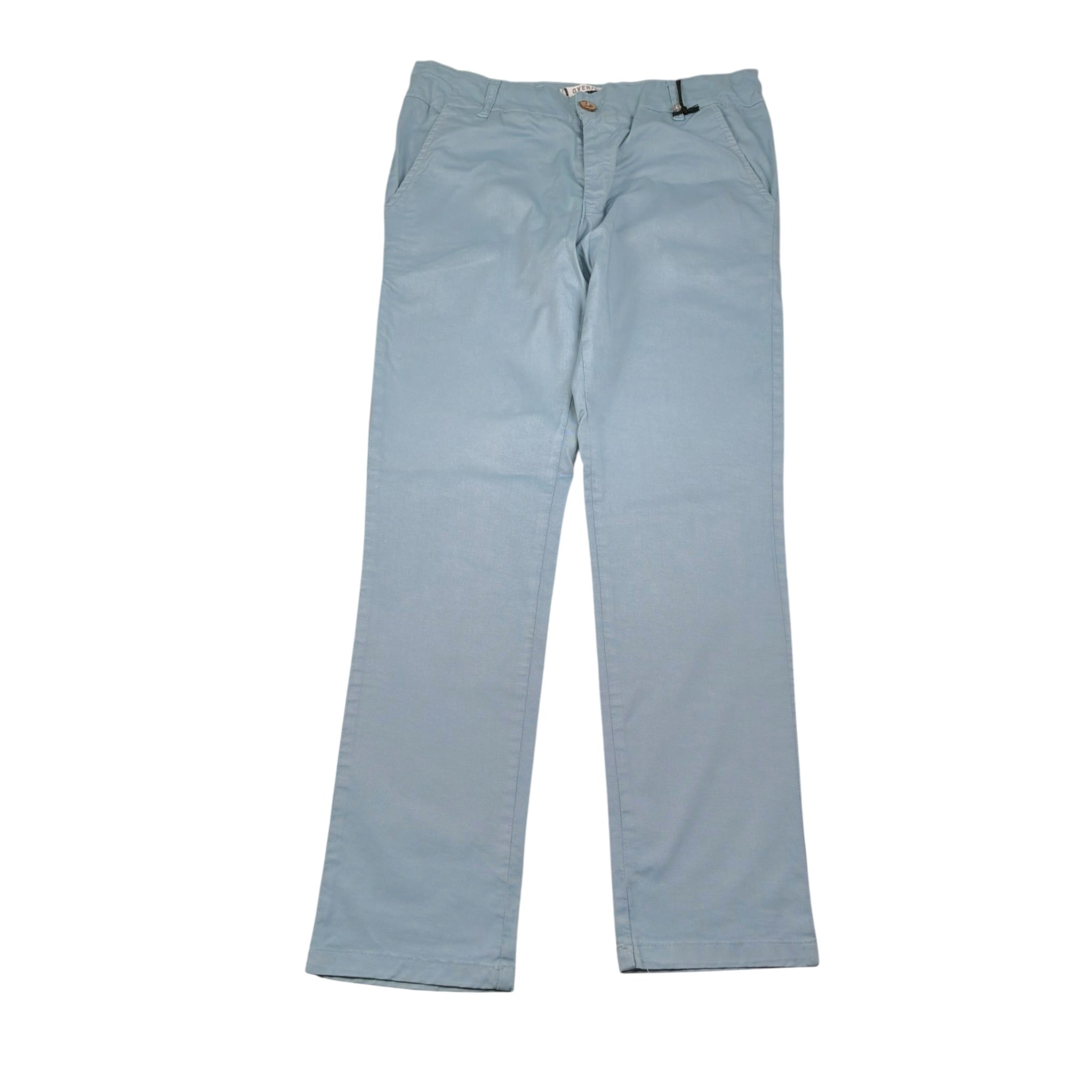 Over-D Pantalone Tinta Unita con Girovita Regolabile per Bambino OK1509SPN AZZURRO POLVERE OVER-D 