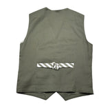 Over-D Gilet Bicolore con Fantasia A Righe per Bambino OK1564SGL BIANCO/VERDE OVER-D 