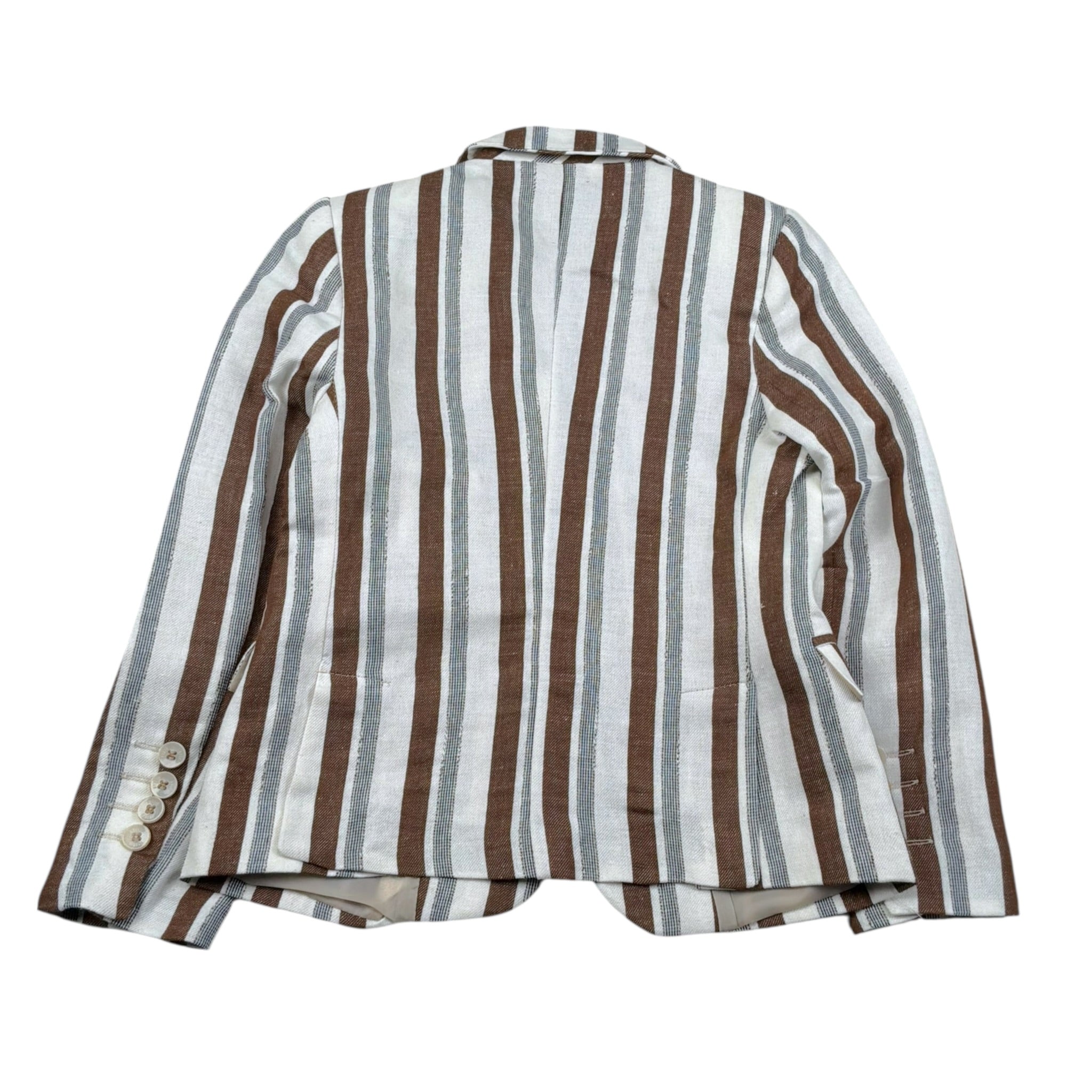 Over-D Giacca Bicolore con Fantasia A Righe per Bambino OK715GC BIANCO/MARRONE OVER-D 