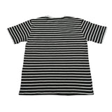 Paolo Pecora T-Shirt Girocollo tinta unita con Stampa A Righe Nero per Bambino P2668 NERO PAOLO PECORA 
