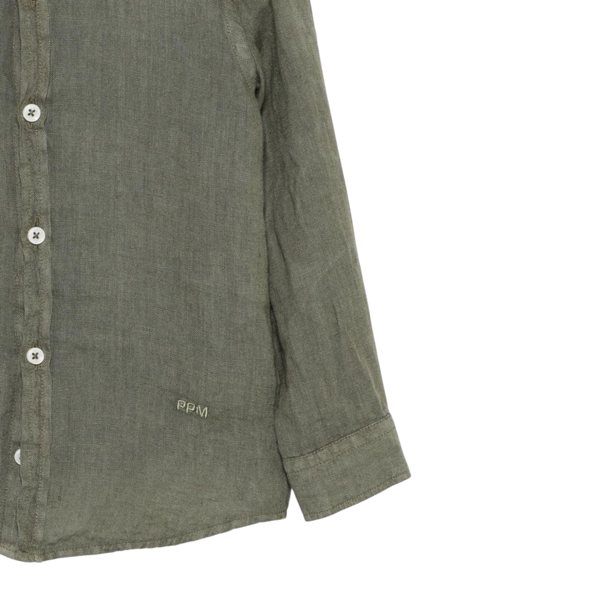 Paolo Pecora Camicia Manica Lunga Tinta Unita per Bambino PP4032X VERDE PAOLO PECORA 