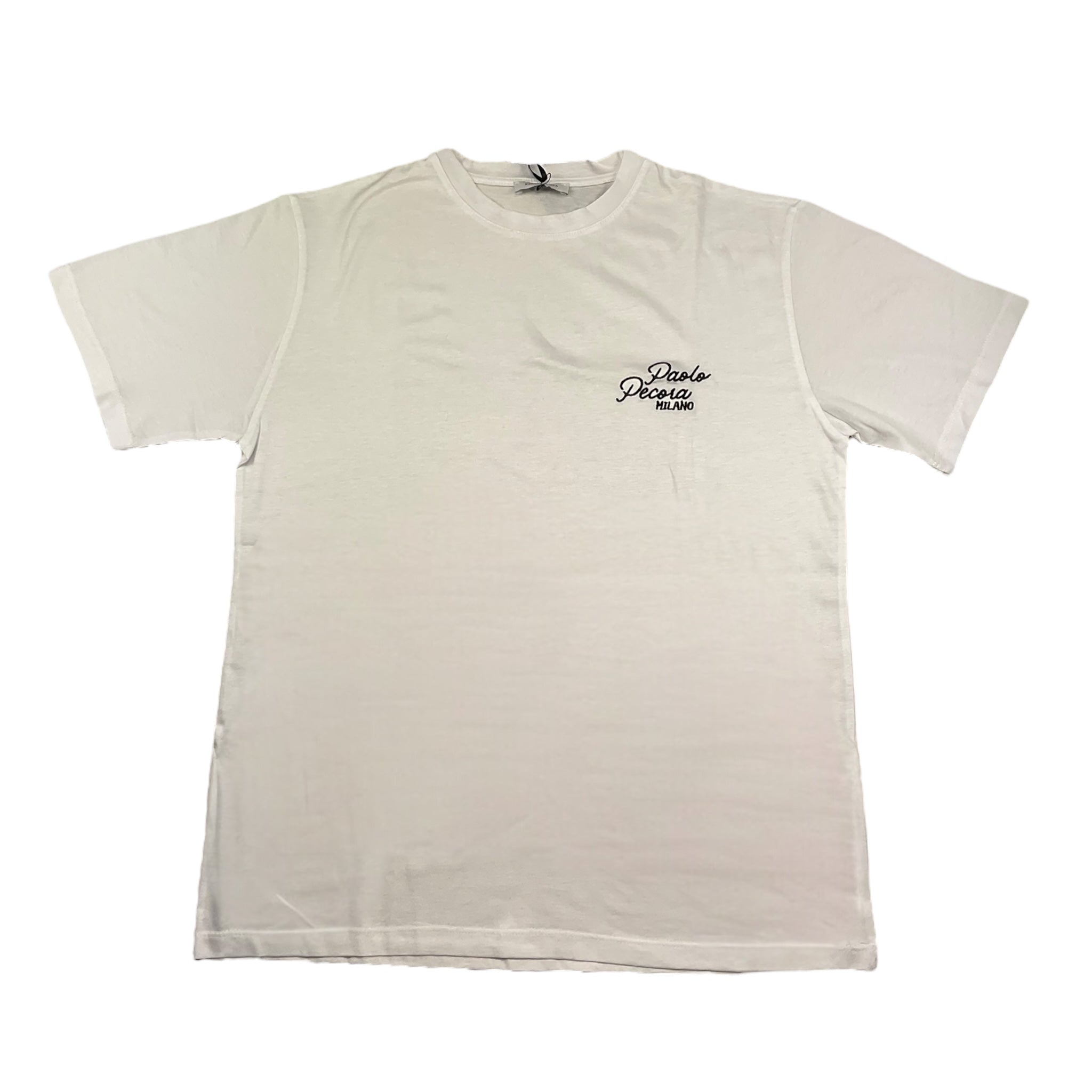 Paolo Pecora T-Shirt Girocollo Tinta Unita con Stampa per Bambino PP4048B BIANCO PAOLO PECORA 
