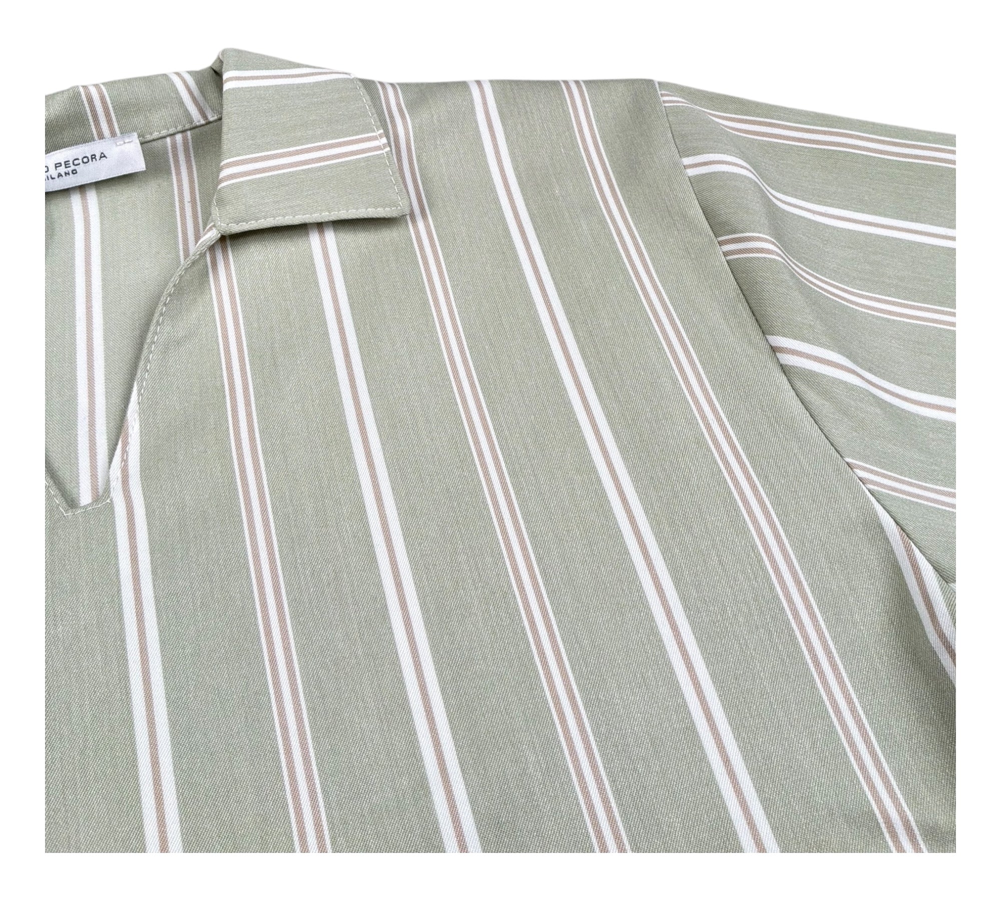 Paolo Pecora Camicia Mezza Manica Fantasia A Righe per Bambino PP42355 VERDE PAOLO PECORA 