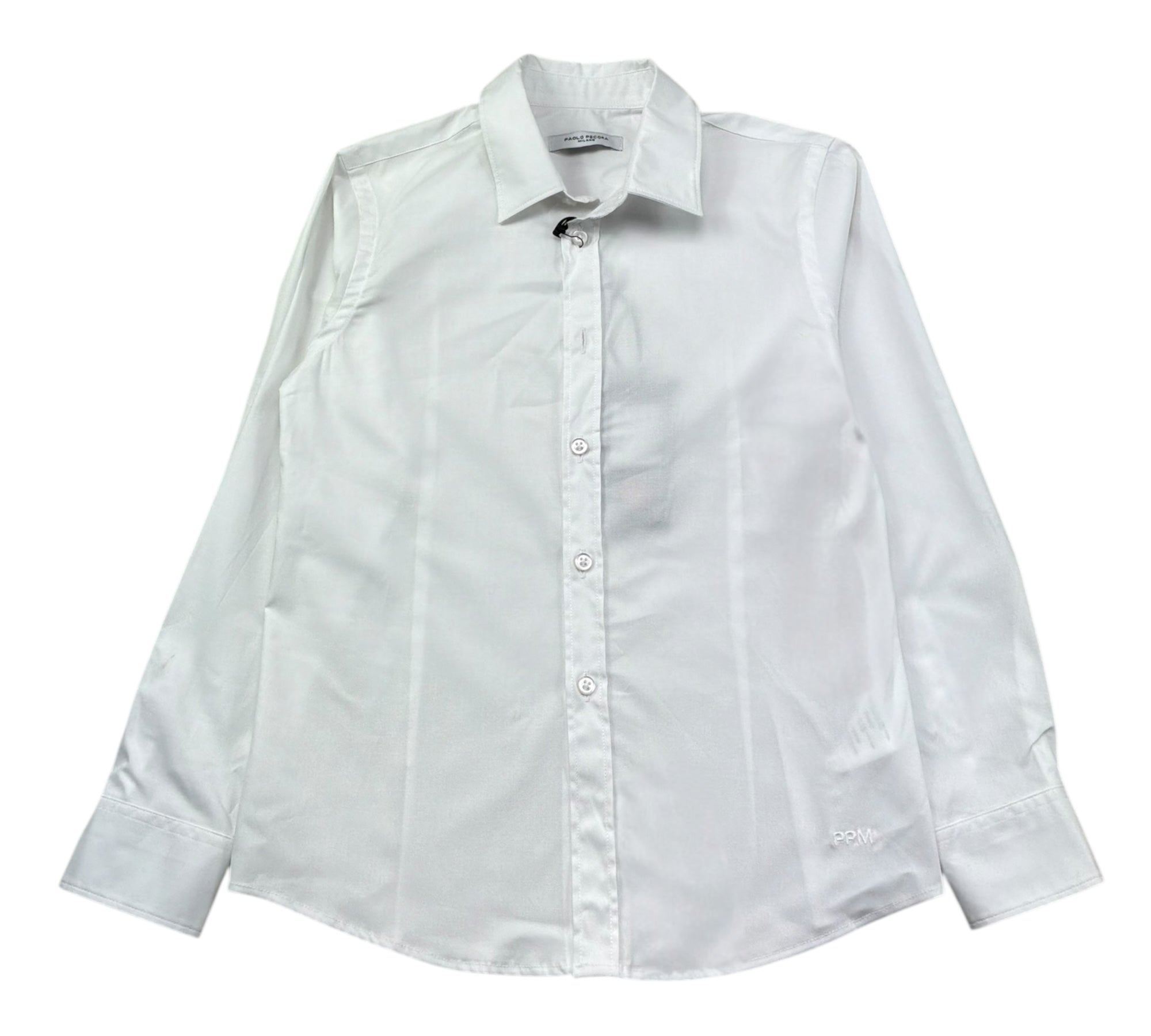 Paolo Pecora Camicia Manica Lunga Tinta Unita per Bambino PP4237 BIANCO PAOLO PECORA 