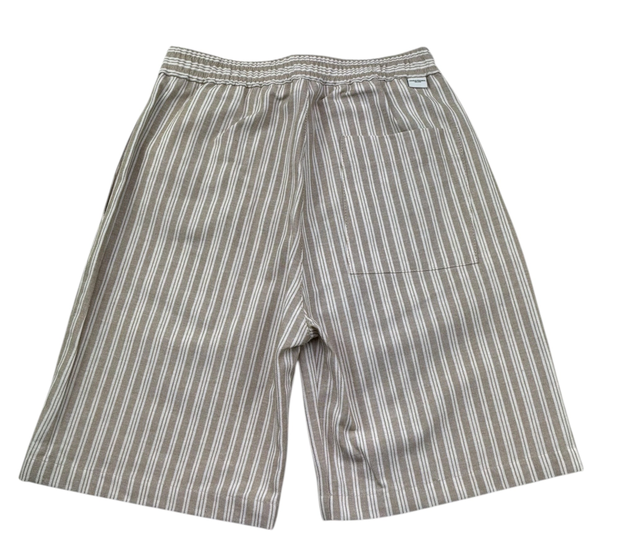 Paolo Pecora Bermuda Fantasia A Righe con Elastico In Vita per Bambino PP4296 BEIGE PAOLO PECORA 
