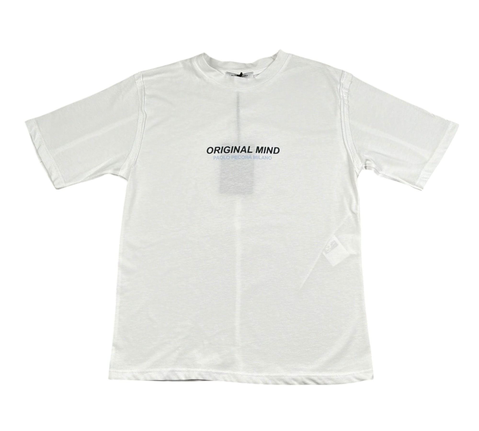 Paolo Pecora T-Shirt Girocollo Tinta Unita con Stampa per Bambino PP4362 BIANCO PAOLO PECORA 