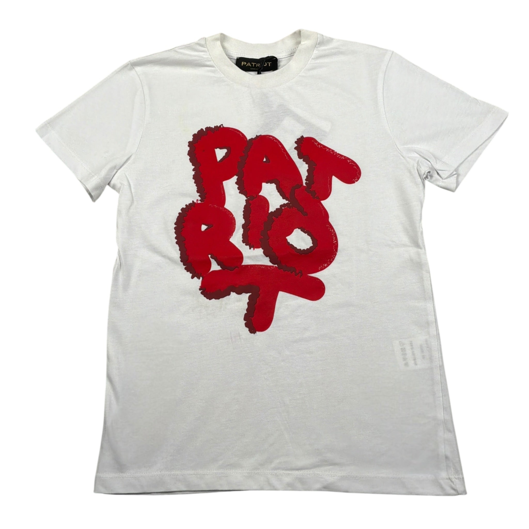 Patriot T-Shirt Girocollo tinta unita con Stampa Bianco per Bambino TSS BIANCO PATRIOT 