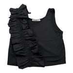 Patrizia Pepe Top Giromanica tinta unita Nero per Bambina 7C0245 NERO PATRIZIA PEPE 
