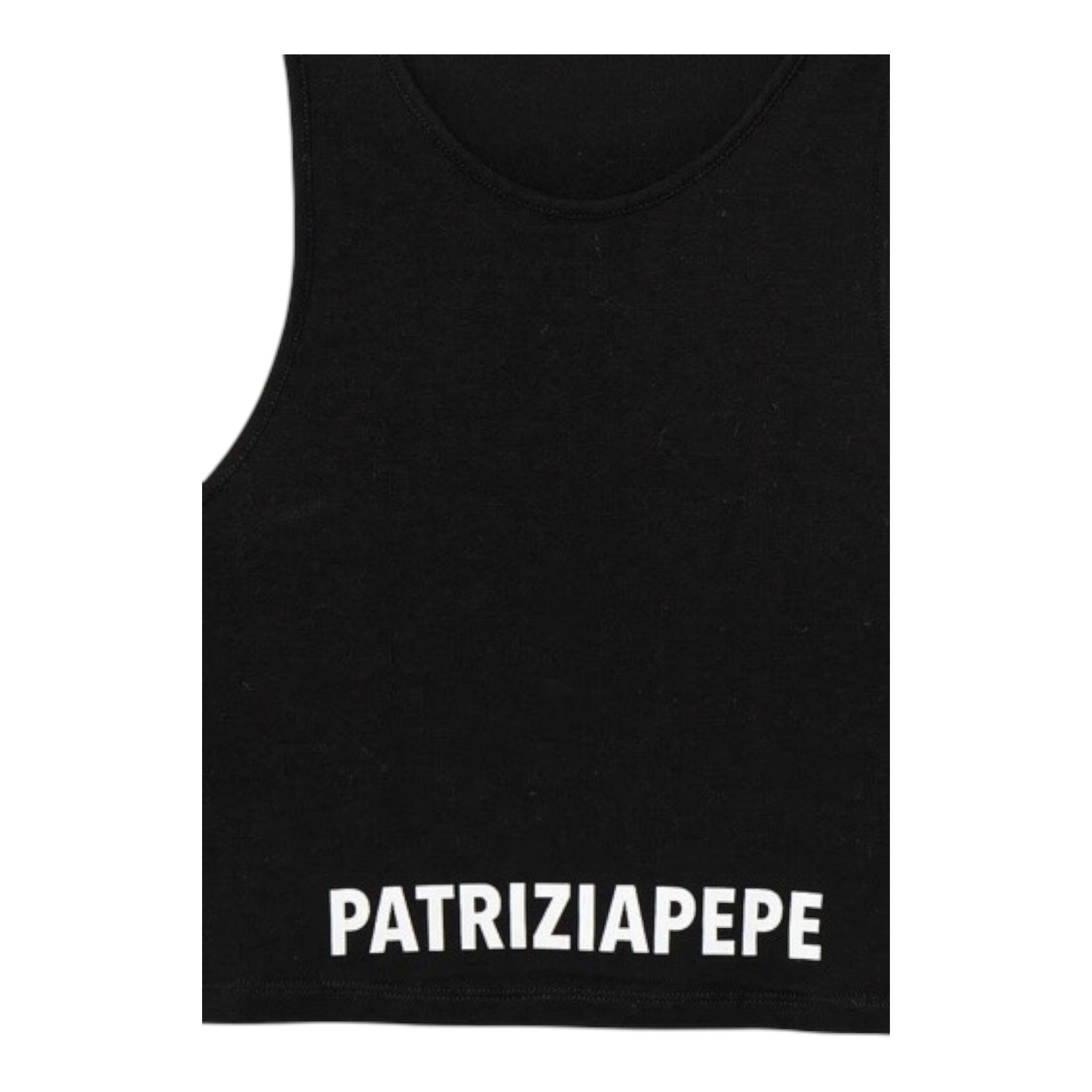 Patrizia Pepe Canotta Tinta Unita con Logo per Bambina 7M0808 NERO PATRIZIA PEPE 