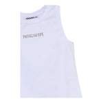Patrizia Pepe Canotta Tinta Unita con Brillantini per Bambina 7M0813 BIANCO PATRIZIA PEPE 