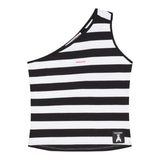 Patrizia Pepe Top Bicolore con Fantasia A Righe per Bambina 7M0875 BIANCO/NERO PATRIZIA PEPE 