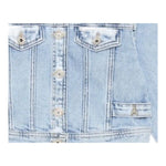 Patrizia Pepe Giubbino In Denim Tinta Unita con Bottoni per Bambina 7O0038 AZZURRO PATRIZIA PEPE 
