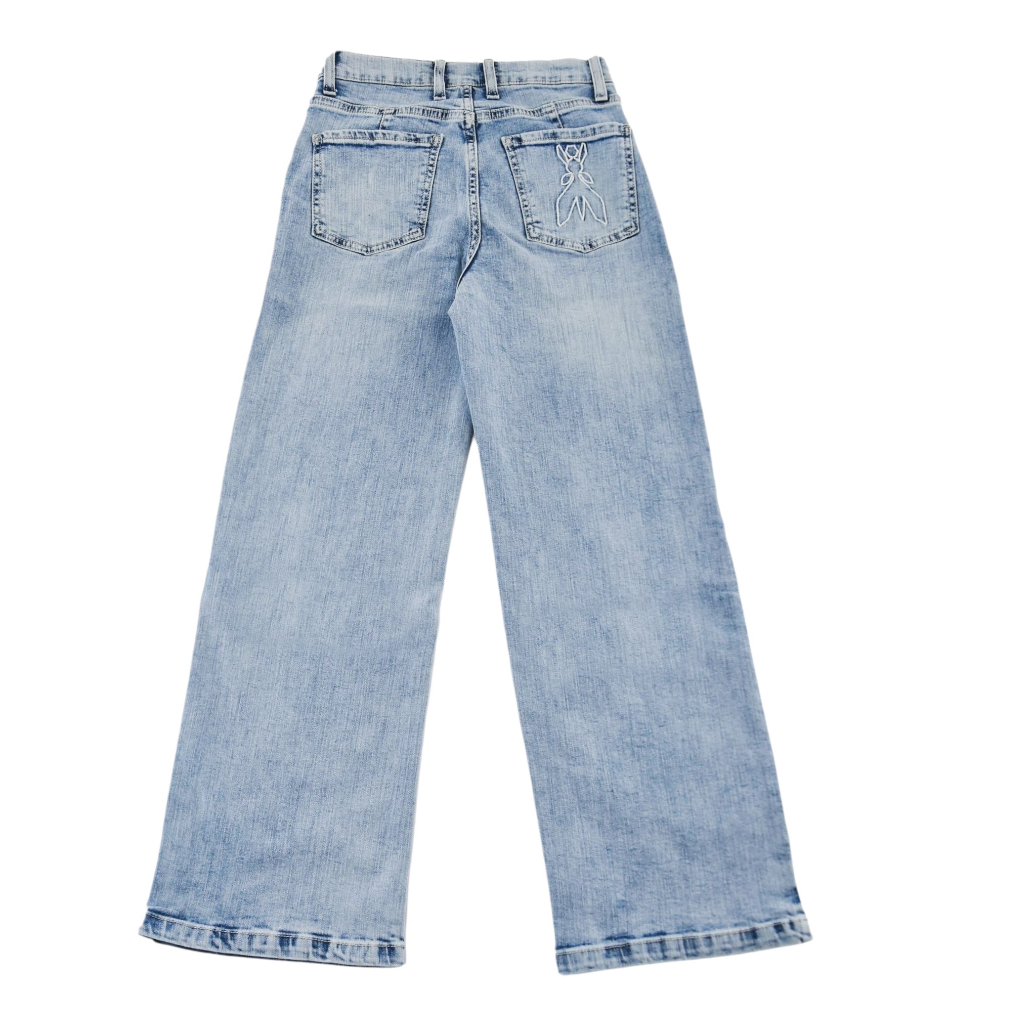 Patrizia Pepe Jeans Tinta Unita con Girovita Regolabile per Bambina 7P0378 AZZURRO PATRIZIA PEPE 