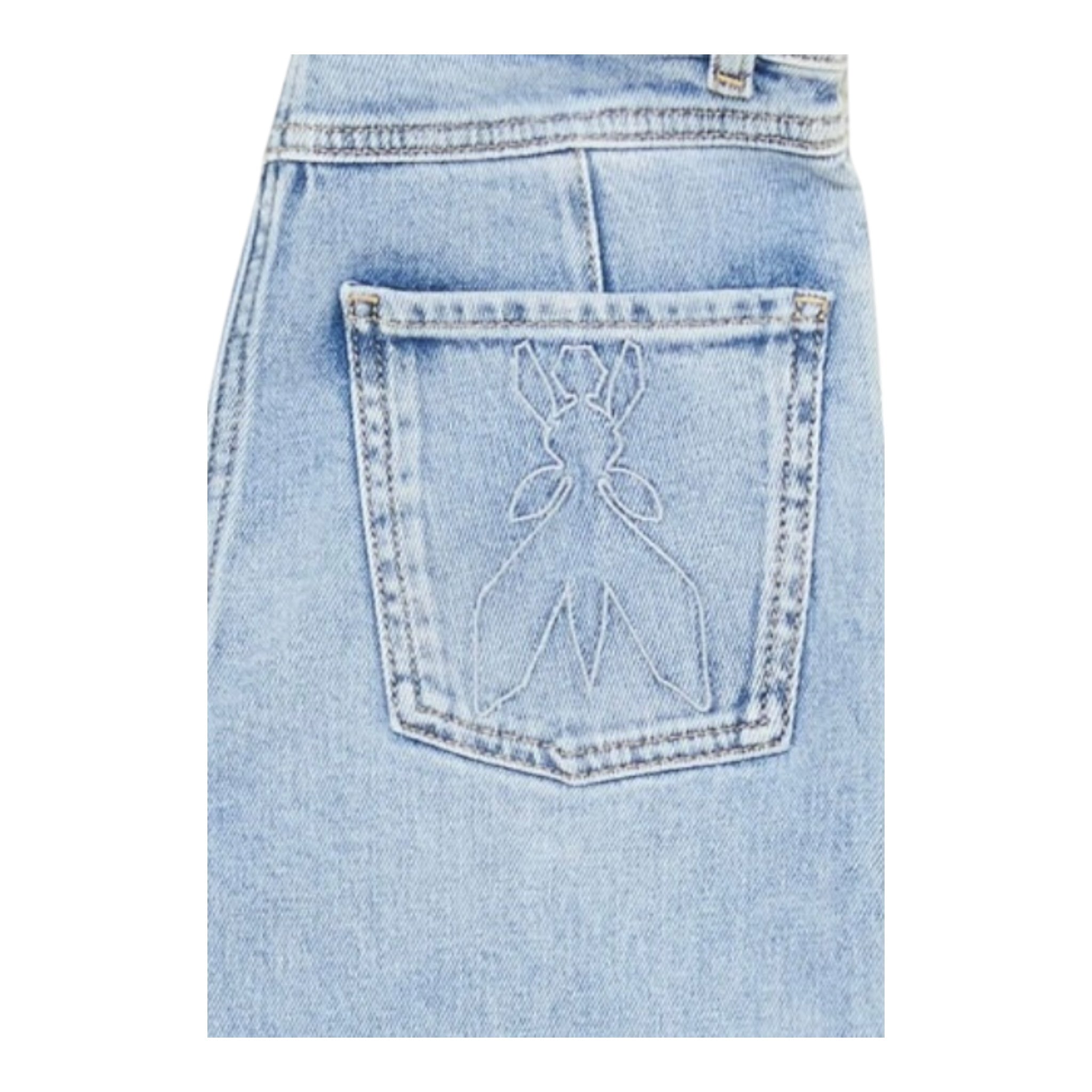 Patrizia Pepe Bermuda In Denim Tinta Unita con Tasche per Bambina 7P0380 AZZURRO PATRIZIA PEPE 