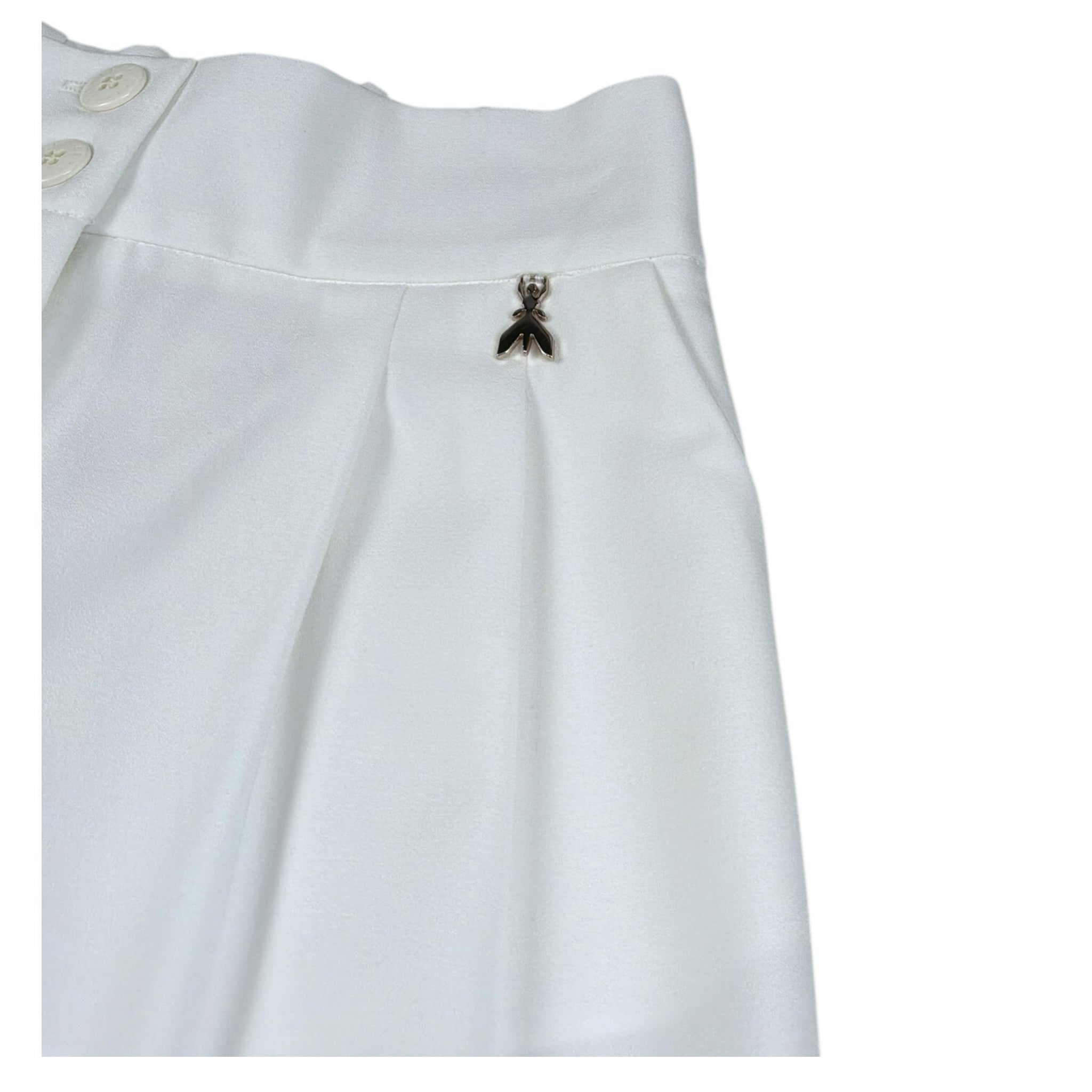 Patrizia Pepe Pantalone Tinta Unita Modello Palazzo per Bambina 7P0386 BIANCO PATRIZIA PEPE 