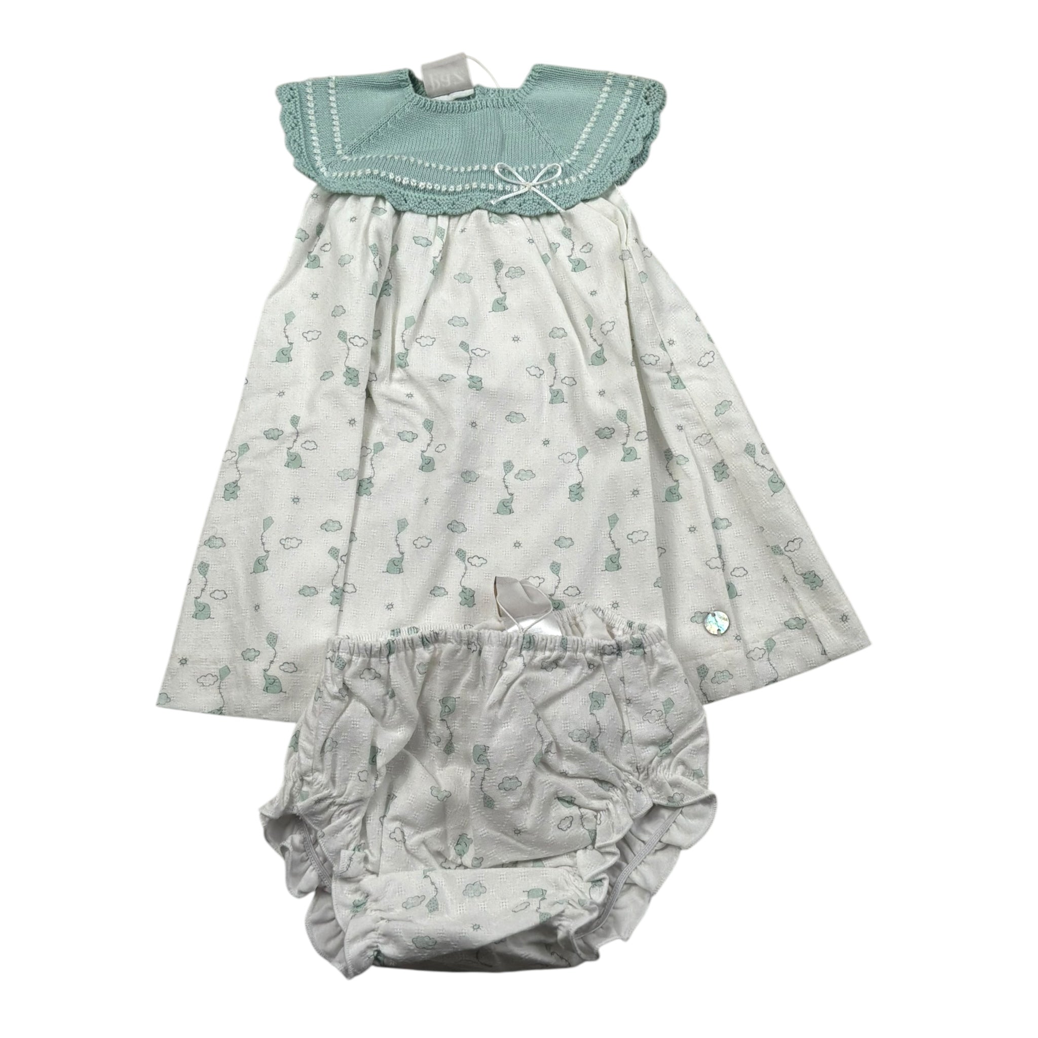 Paz Rodriguez Abito Mezza Manica con Culotte per Neonata 004122543 BIANCO PAZ RODRIGUEZ 
