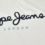 Pepe Feamo Shirt Girocollo Tinta Unita con Stampa per Bambino PB503993 BIANCO PEPE JEANS 