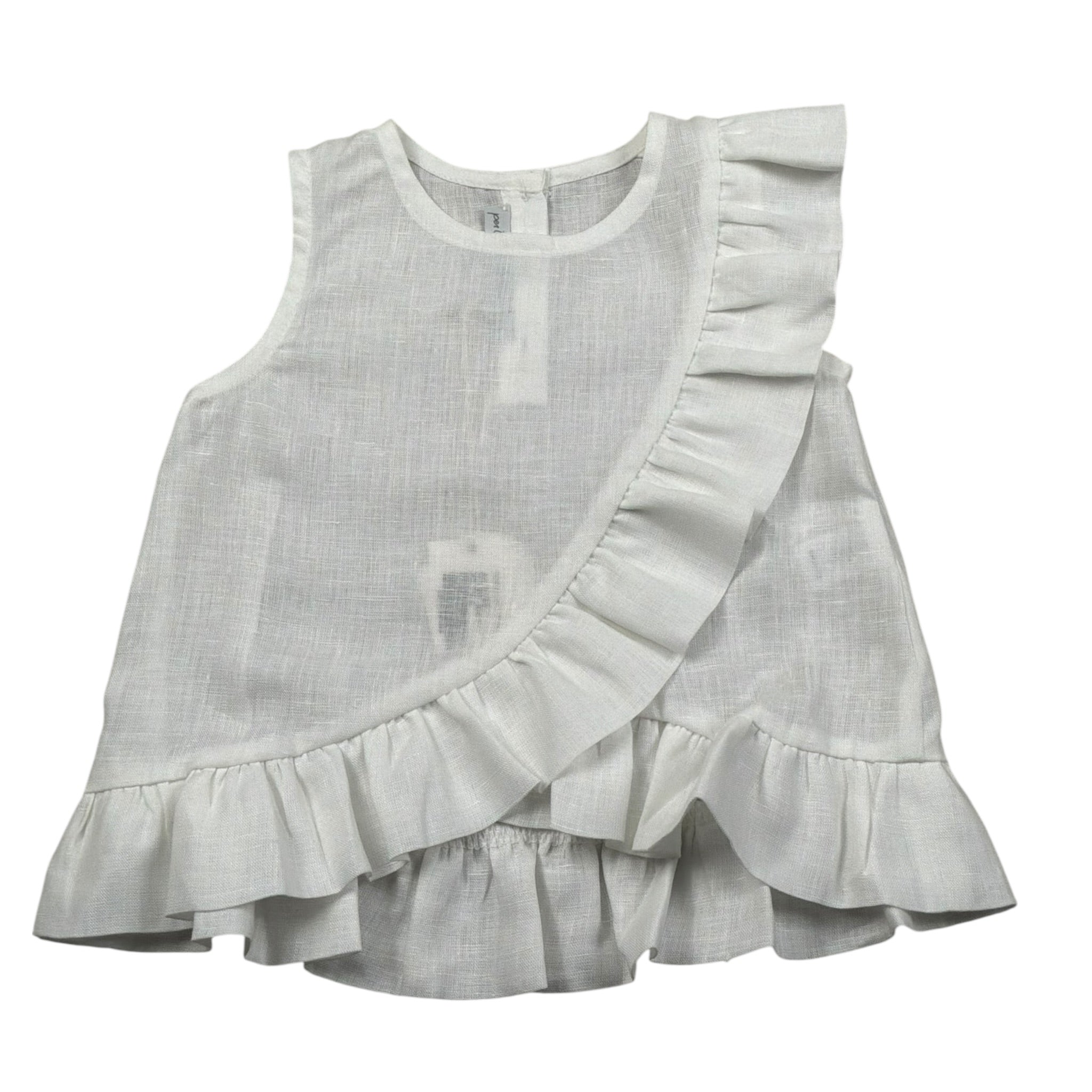 Per Te Top Giromanica tinta unita Bianco per Neonata 33981N BIANCO PER TE 