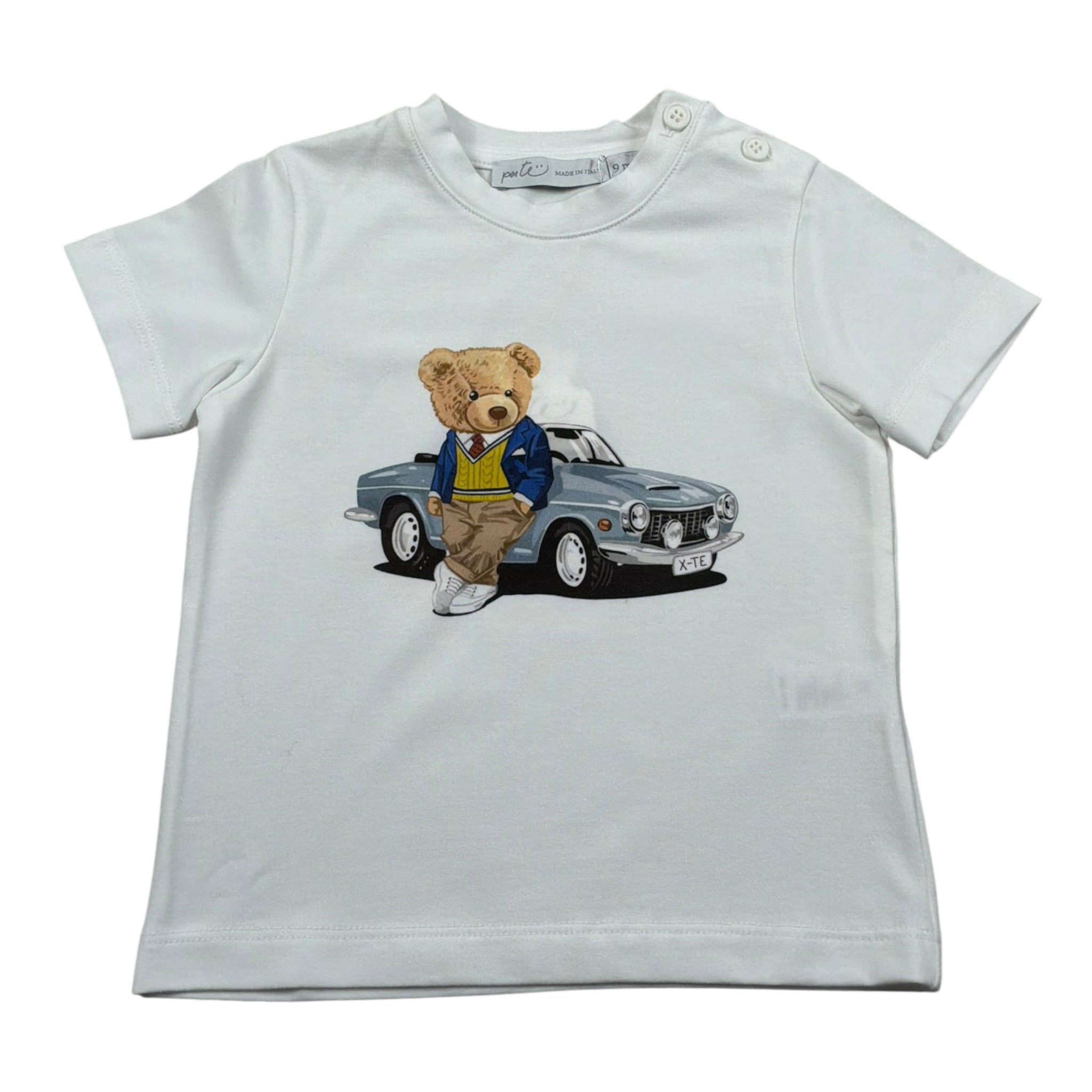 Per Te T-Shirt Girocollo tinta unita Cn Stampa Bianco per Neonato 34176 BIANCO PER TE 