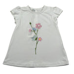 Per Te T-Shirt Girocollo tinta unita Cn Ricami Bianco per Neonata 34411 BIANCO PER TE 