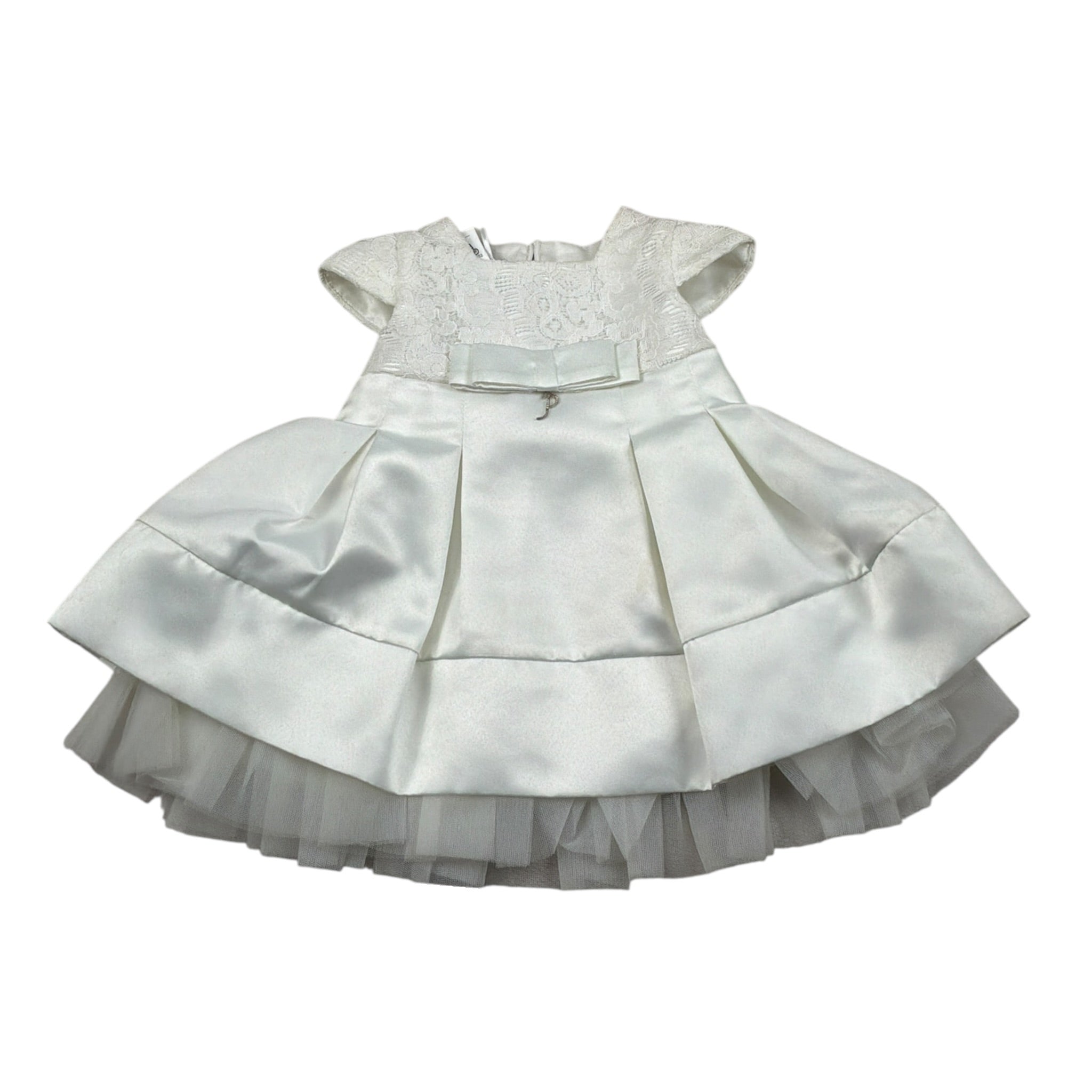Petit Abito Cerimoniale Tint Unita Mezza Manica Panna per Neonata S2010194P PANNA PETIT 